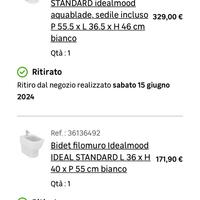 Piatto doccia e coppia vaso/ bidet