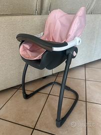 Smoby seggiolone per bambole maxi-così 3 in 1 rosa
