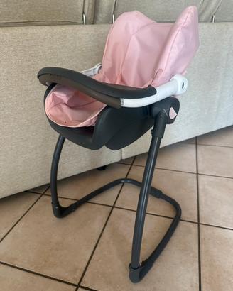 Smoby seggiolone per bambole maxi-così 3 in 1 rosa