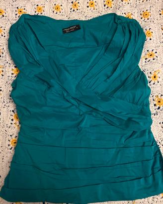 Blusa camicetta verde smeraldo Rinascimento