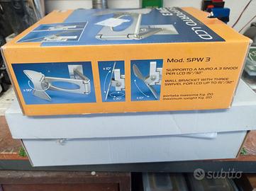 Porta tv 15"-32" da parete a tre snodi