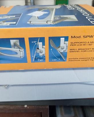 Porta tv 15"-32" da parete a tre snodi