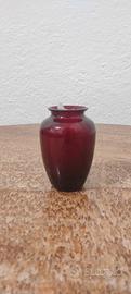 Vaso Baccarat vintage cristallo rosso rubino 12cm