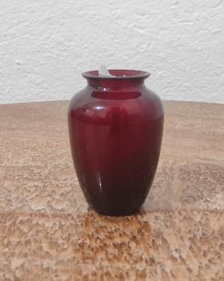 Vaso Baccarat vintage cristallo rosso rubino 12cm