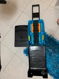 Trolley/step con bilanciere e pesi