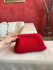 Clutch bag uncinetto 18cm Rossa
