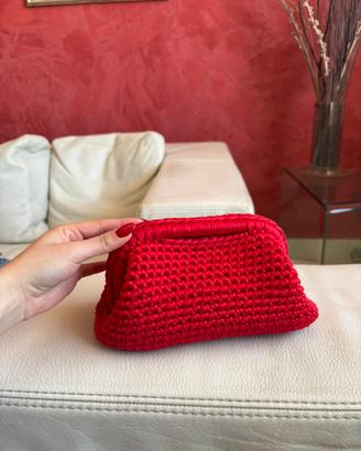 Clutch bag uncinetto 18cm Rossa