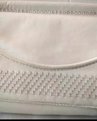 Borsa in pelle bianca vintage anni '50