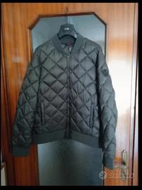 Piumino verde trapuntato con zip Mistral donna 