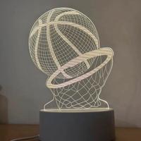 Lampada Led 3D Basket Effetto Ologramma 🏀 Basket