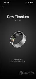 Ultrahuman Ring AIR - Raw Titanium - Taglia 14