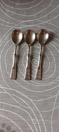 3 cucchiaini vintage argento 1000