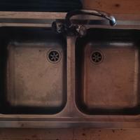 Lavello inox ad incasso 2 vasche