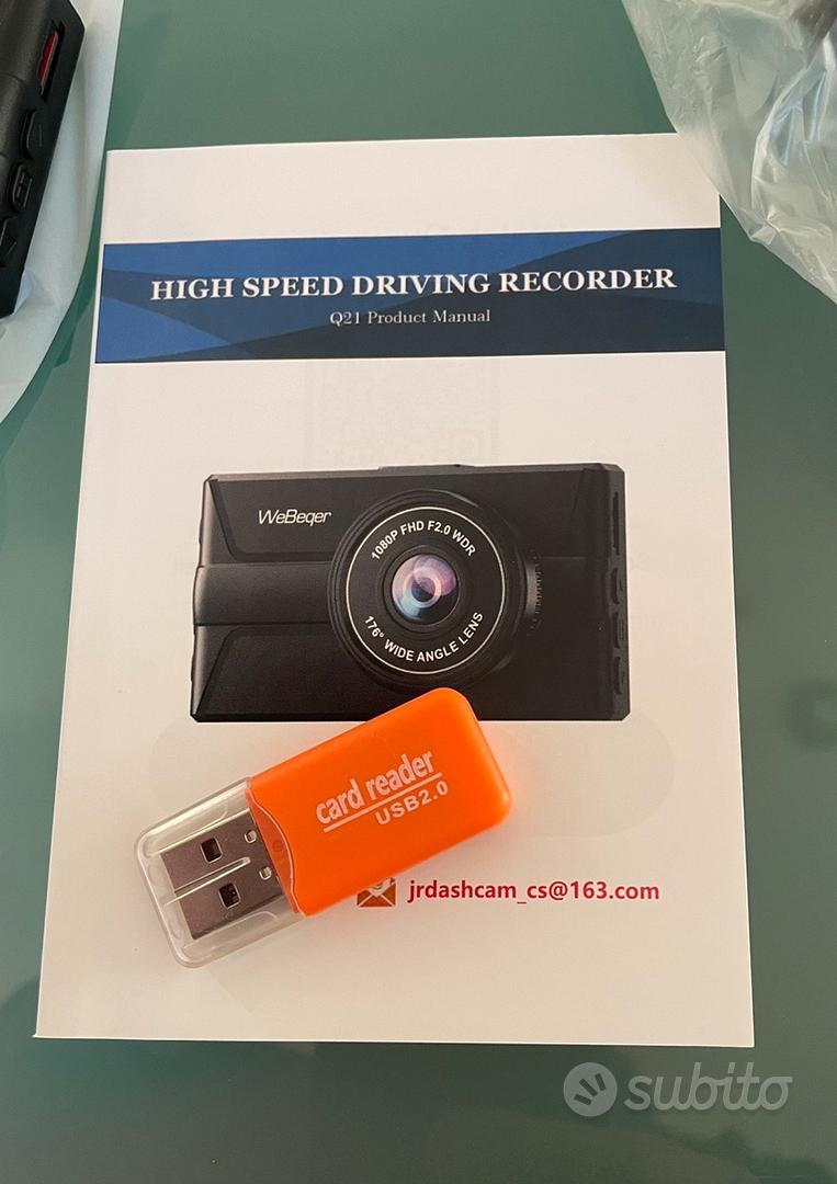 WeBeqer Dash Cam per Auto con Scheda SD 64G,Telecamera per Auto