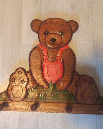 Appendiabiti Orsetto in legno 