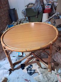 Tavolo tondo in bambu