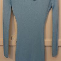 Abito in maglia celeste donna 