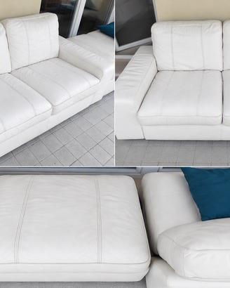 Set divani  KIVIK IKEA pelle colore bianco