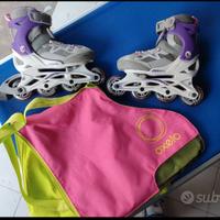 Rollerblade con protezioni