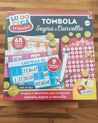 Gioco di società. Tombola cancellabile.