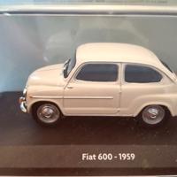 FIAT 600 1959 scala 1.43 Nuova in teca PVC