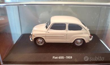 FIAT 600 1959 scala 1.43 Nuova in teca PVC