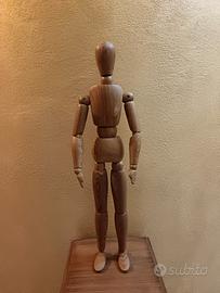 manichino marionetta vintage in legno 