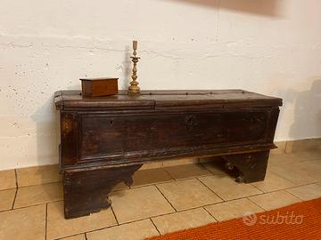 Cassapanca portaceri antica conventuale seicento