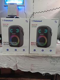 Coppia casse attive  bluetooth e batterie, nuove.