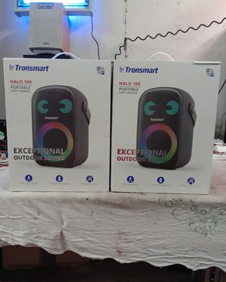 Coppia casse attive  bluetooth e batterie, nuove.