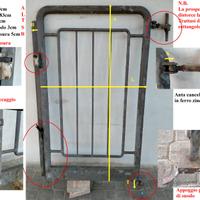 Anta cancello pedonale  in ferro zincato a caldo