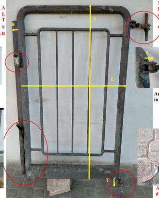 Anta cancello pedonale  in ferro zincato a caldo