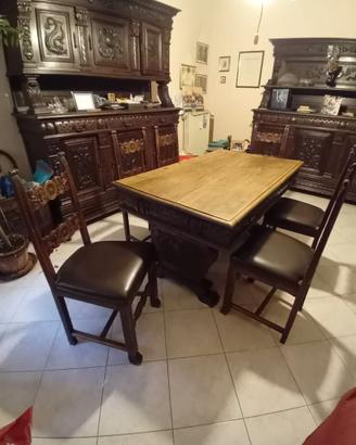 sala da pranzo completa anni 30 novecento