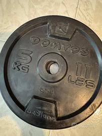Dischi decathlon gommati 5Kg