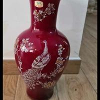 vaso in cristallo rosso