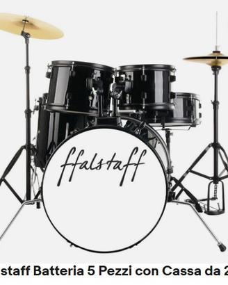 Batteria acustica + piatti e pelli silent
