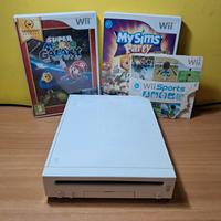 Wii console Nintendo + 3 Giochi + Accessori