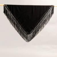 Scialle Macramé 4 nodi & Intreccio - Nero