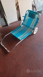 carrello/spiaggina in alluminio