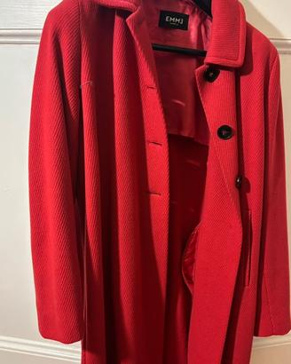 Cappotto Rosso Emme Marella monopetto elegante