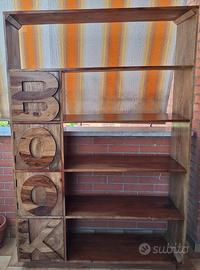 libreria legno massello