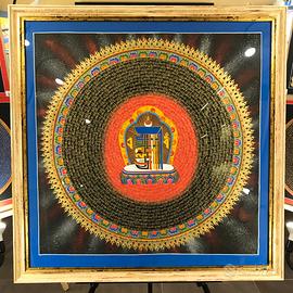 Mandala Mantra e Simbolo Kalachakra - Incorniciato