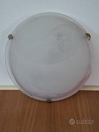 Plafoniera GIELLE vetro satinato bianco-rosa cm 40