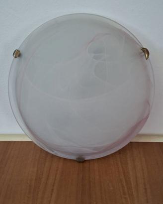 Plafoniera GIELLE vetro satinato bianco-rosa cm 40
