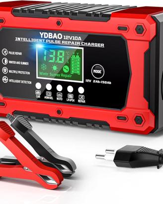 Caricabatterie 12V 10A  per Auto Moto AGM LiFePO4