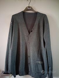Cardigan grigio uomo