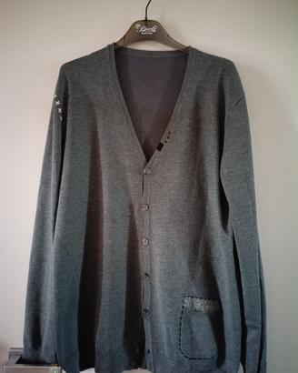 Cardigan grigio uomo