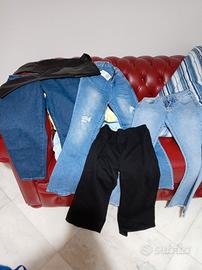blocco jeans e legghins