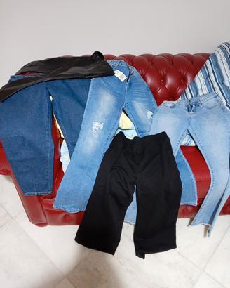 blocco jeans e legghins