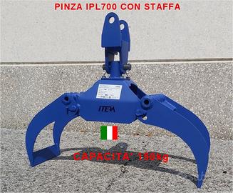 Pinza Legna IPL700 con STAFFA Doppio Snodo